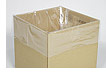 Fitting poly bags to a square or rectangular container